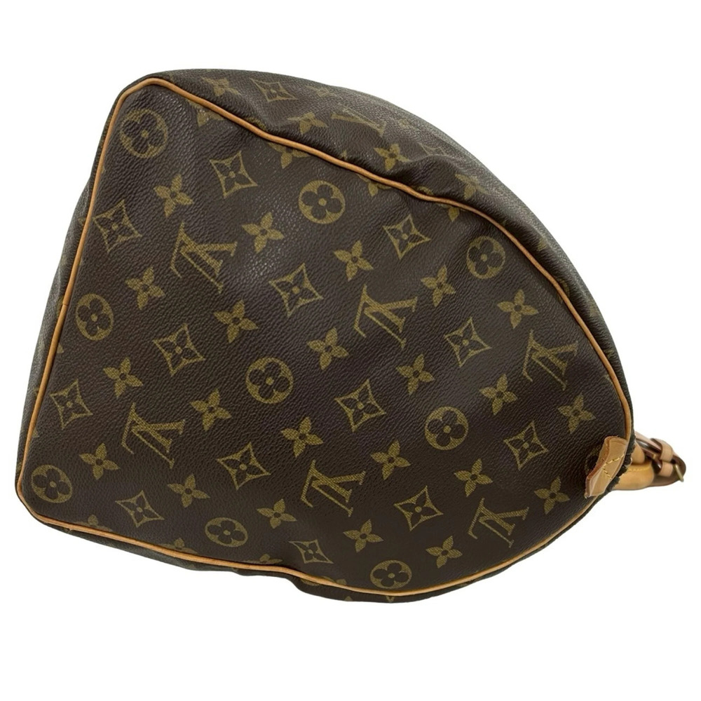LOUIS VUITTON Authentic Brown Monogram Leather Keepall 45 Boston Bag - Picture 6 of 9